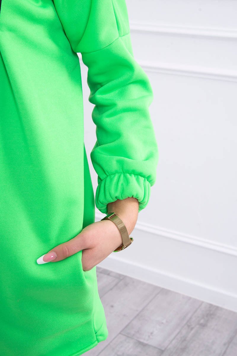  Bluza z krótkim suwakiem zielony neon