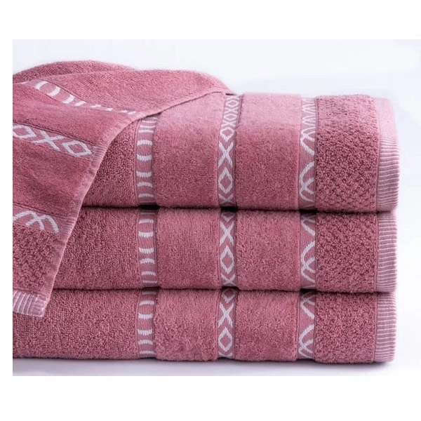 Komplet 3- Ręczników 70x140 cm. 550gsm Bawełna 100 % Różowy GIN