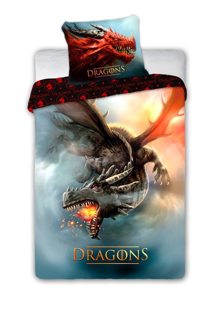  Pościel 3D Dragons Latający Smok 140x200 cm Bawełna