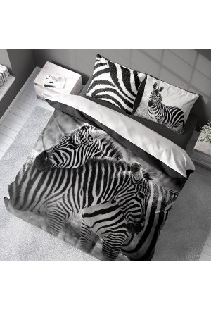 Pościel 3D Zebra 160x200 cm Holenderska Animal 3817A 