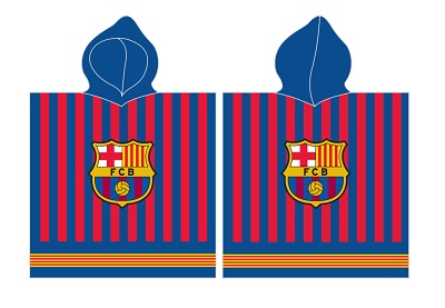 Ręcznik Poncho 60x120 cm Plażowy Kąpielowy FC Barcelona Licencja FCB192057-PONCHO