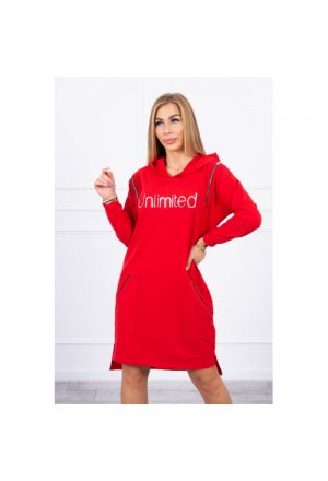 Sukienka z napisem unlimited czerwona