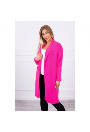 Sweter z rękawami typu nietoperz różowy neon