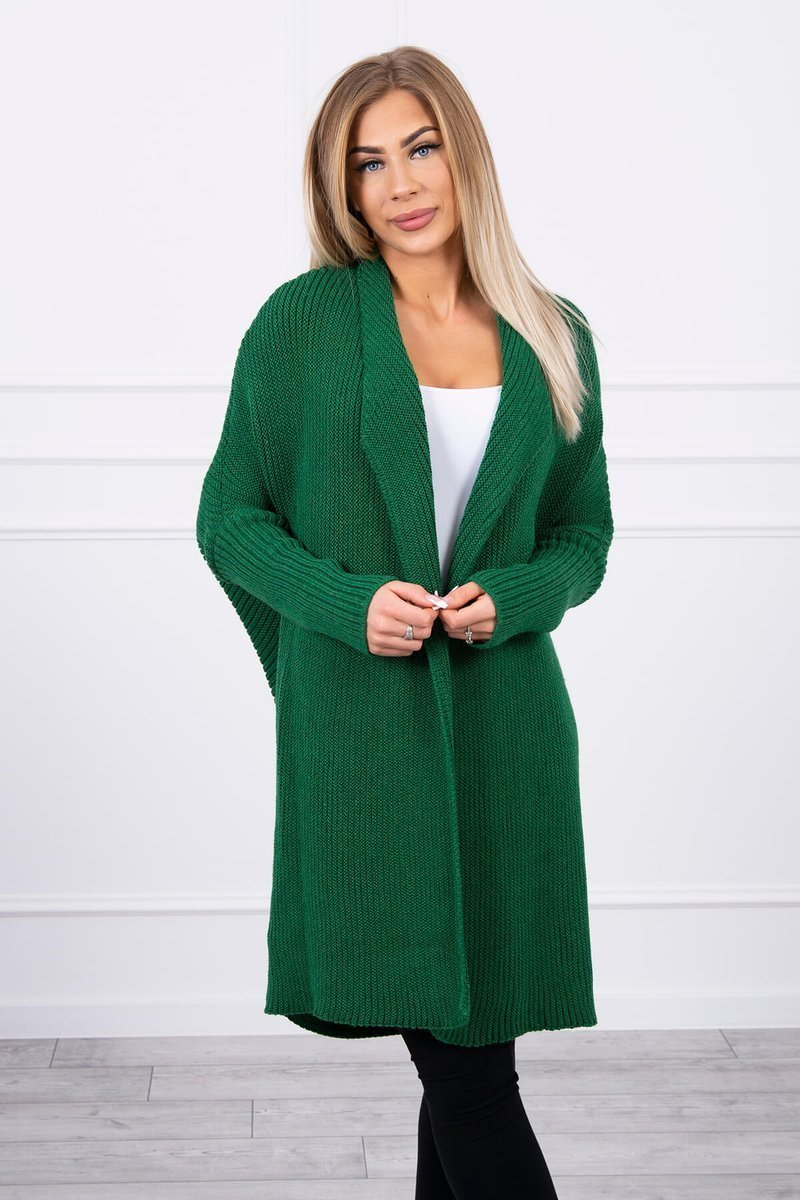 Sweter z rękawami typu nietoperz zielony